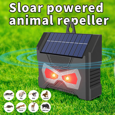 Solar-Powered Outdoor Animal Repeller – Dual Pack with LED Flash