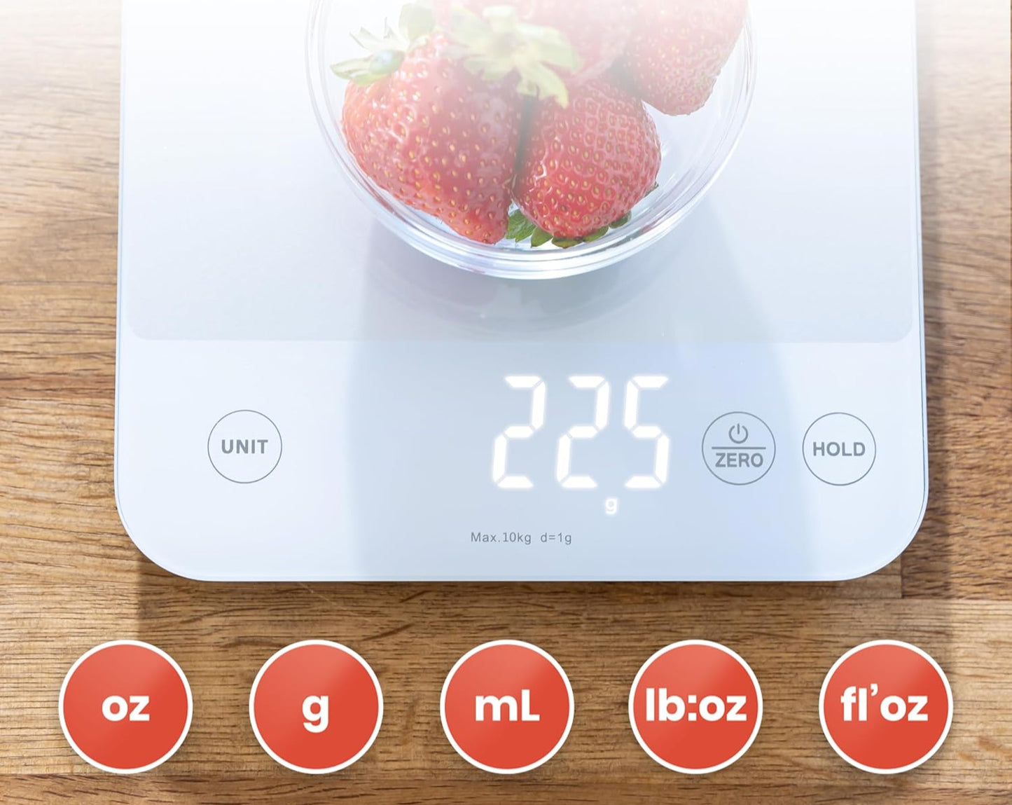 Etekcity 10kg Digital Kitchen Scale with 0.1g Precision