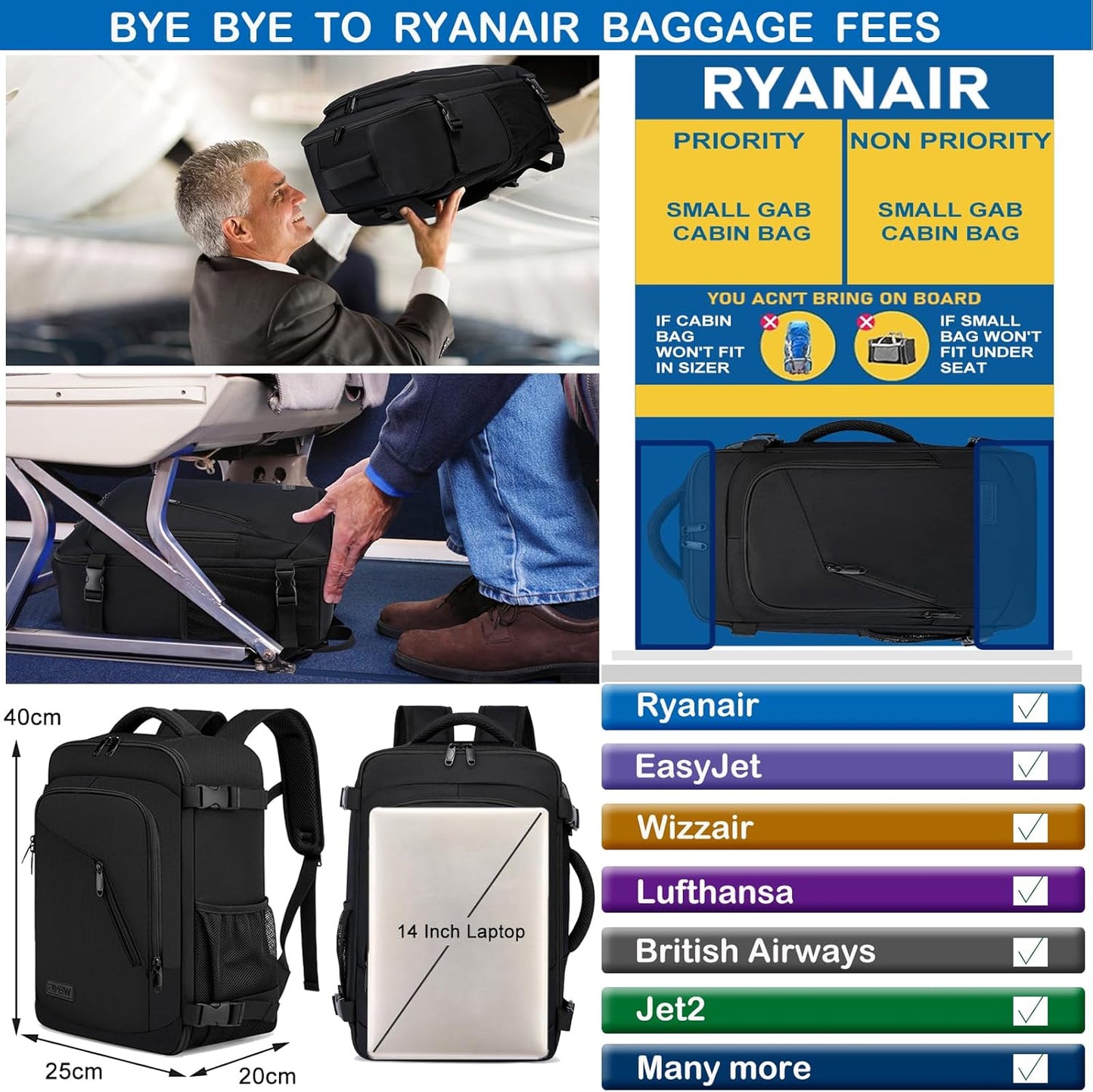 Ryanair Carry On Backpack