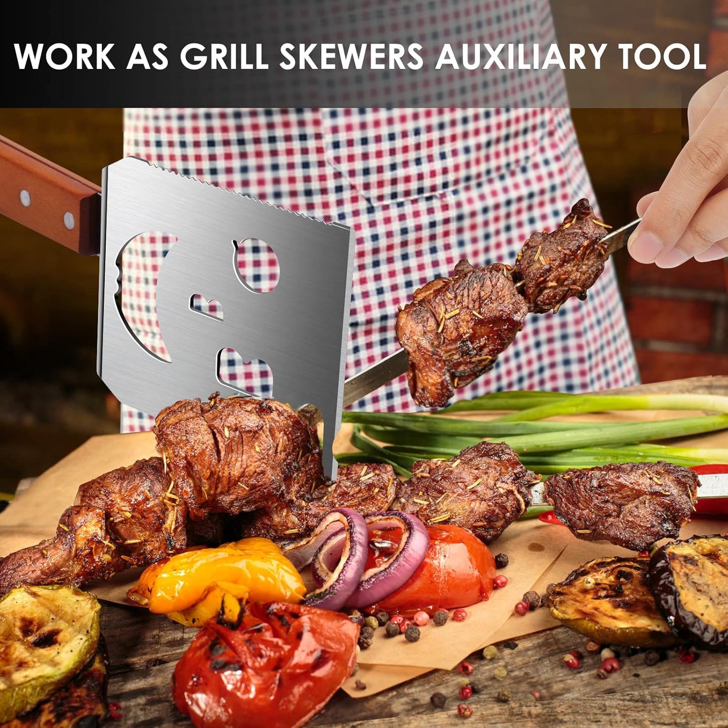 7‑In‑1 17‑Inch Heavy‑Duty BBQ Spatula with Scraper and Bottle Opener