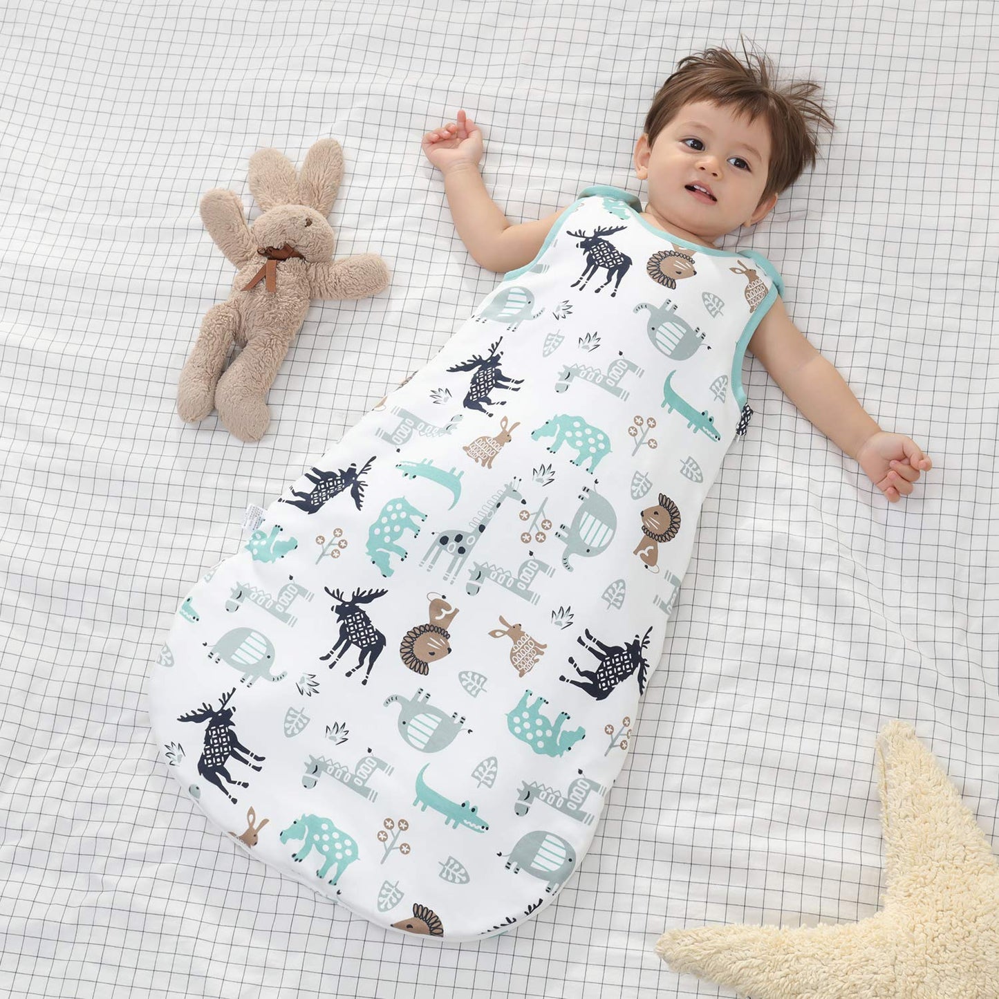 Mosebears 2.5 Tog Cotton Baby Winter Sleeping Bag Soft Adjustable