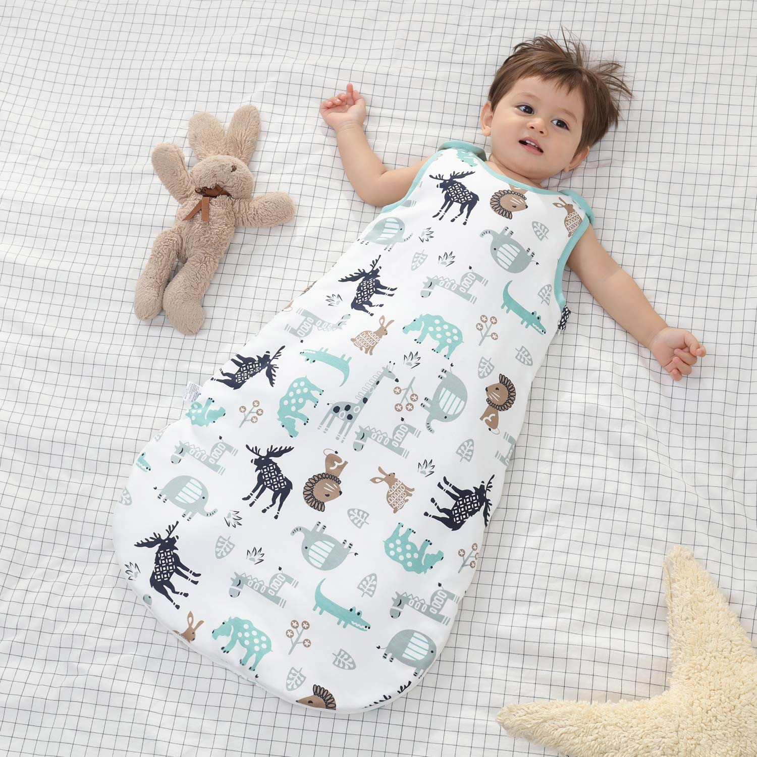 Mosebears 2.5 Tog Cotton Baby Winter Sleeping Bag Soft Adjustable