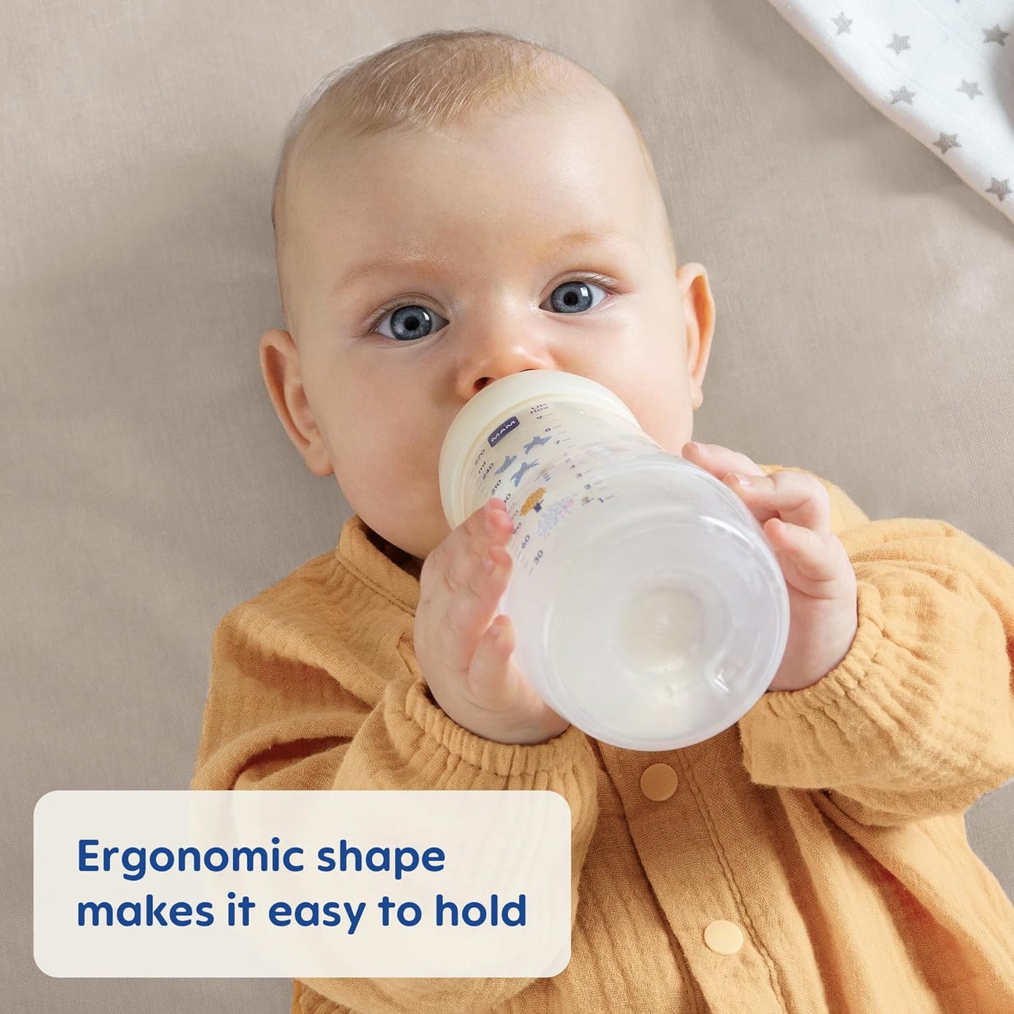 MAM Easy Active Baby Bottles 11oz Fast Flow Skinsoft Nipple BPA-Free 4+ Months
