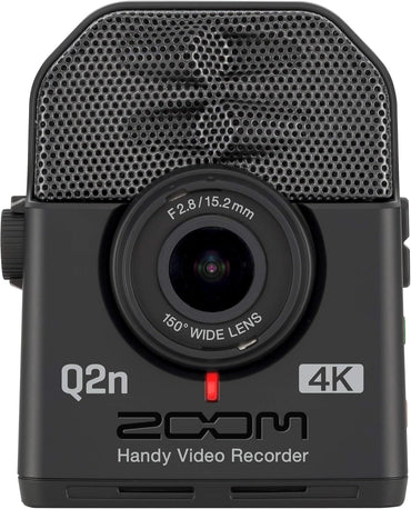 Zoom Q2n‑4K Handy Video Recorder – 4K Ultra HD, Stereo Mic, Wide‑Angle Lens
