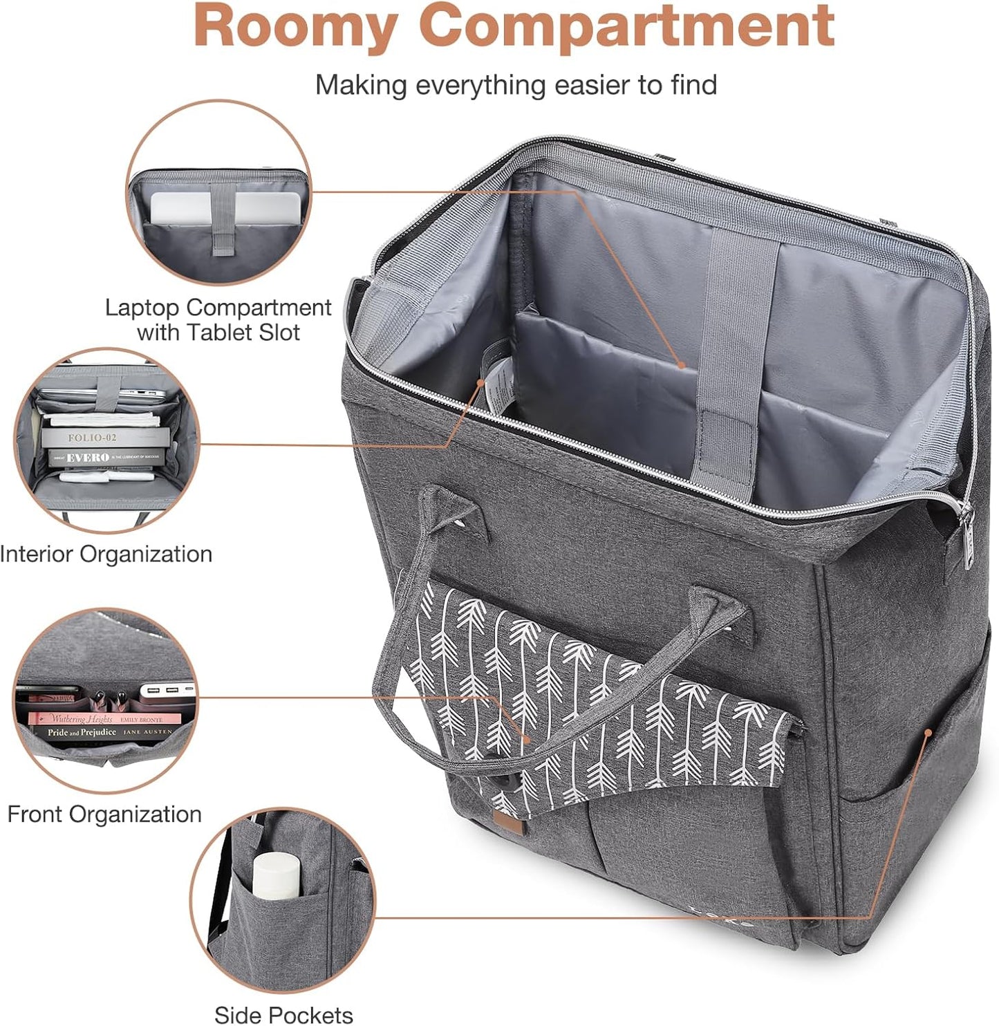 Lekesky 15.6 Inch Laptop Backpack