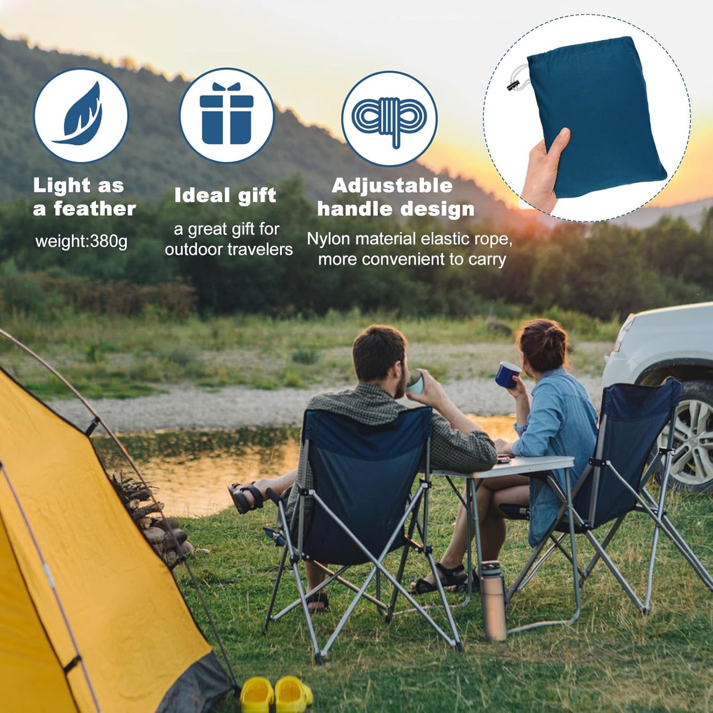 Ultra Light Blue Summer Camping Sleeping Bag 220x90cm