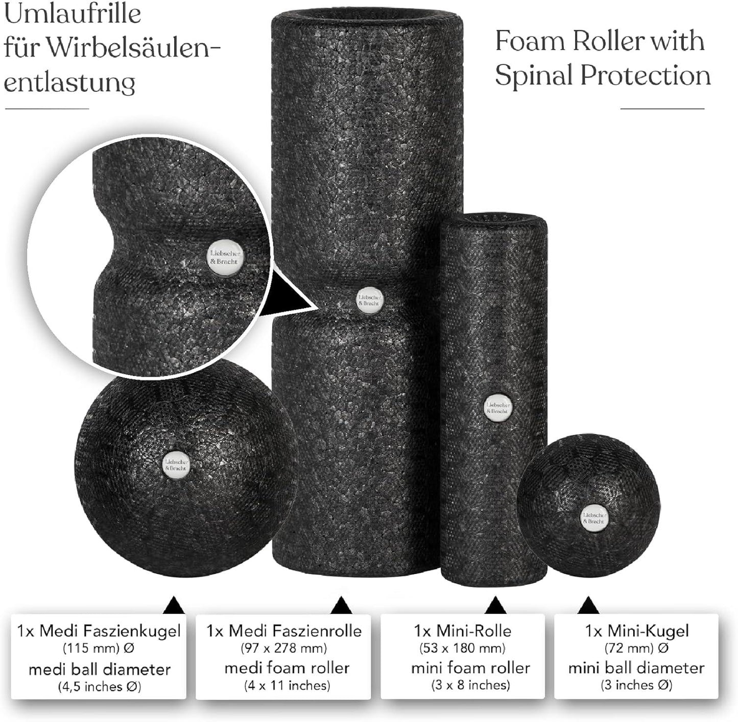 Liebscher & Bracht Fascia Roller Ball Set: Muscle Pain Relief, Mobility - Gomix Brands Outlet