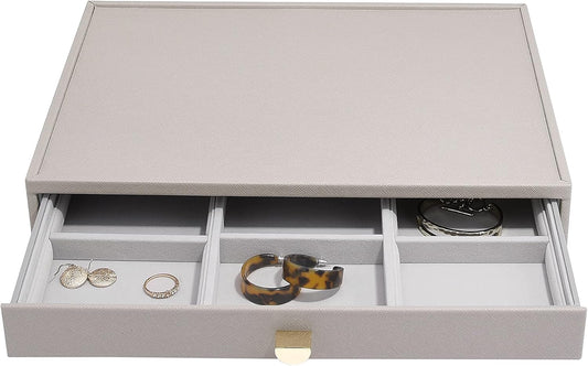 Stackers Taupe Supersize Statement Drawer Jewellery Box with Velvet Lining