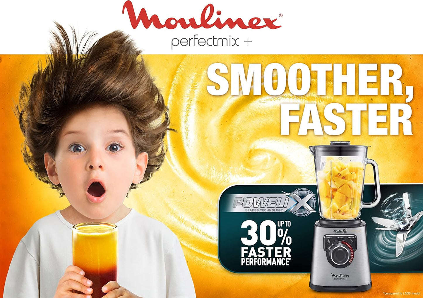Moulinex Perfect Mix Plus LM811D10 Glass Blender 1200W Silver