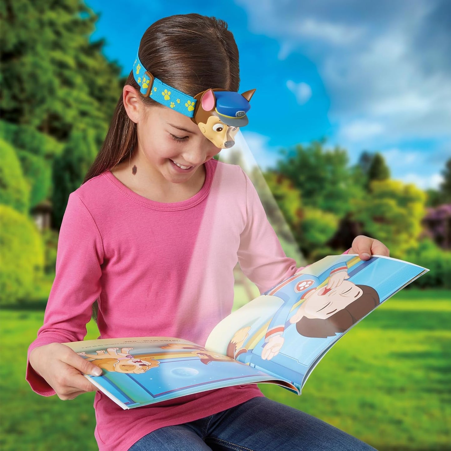 Paw Patrol Chase Kids Headlamp with Light and Siren