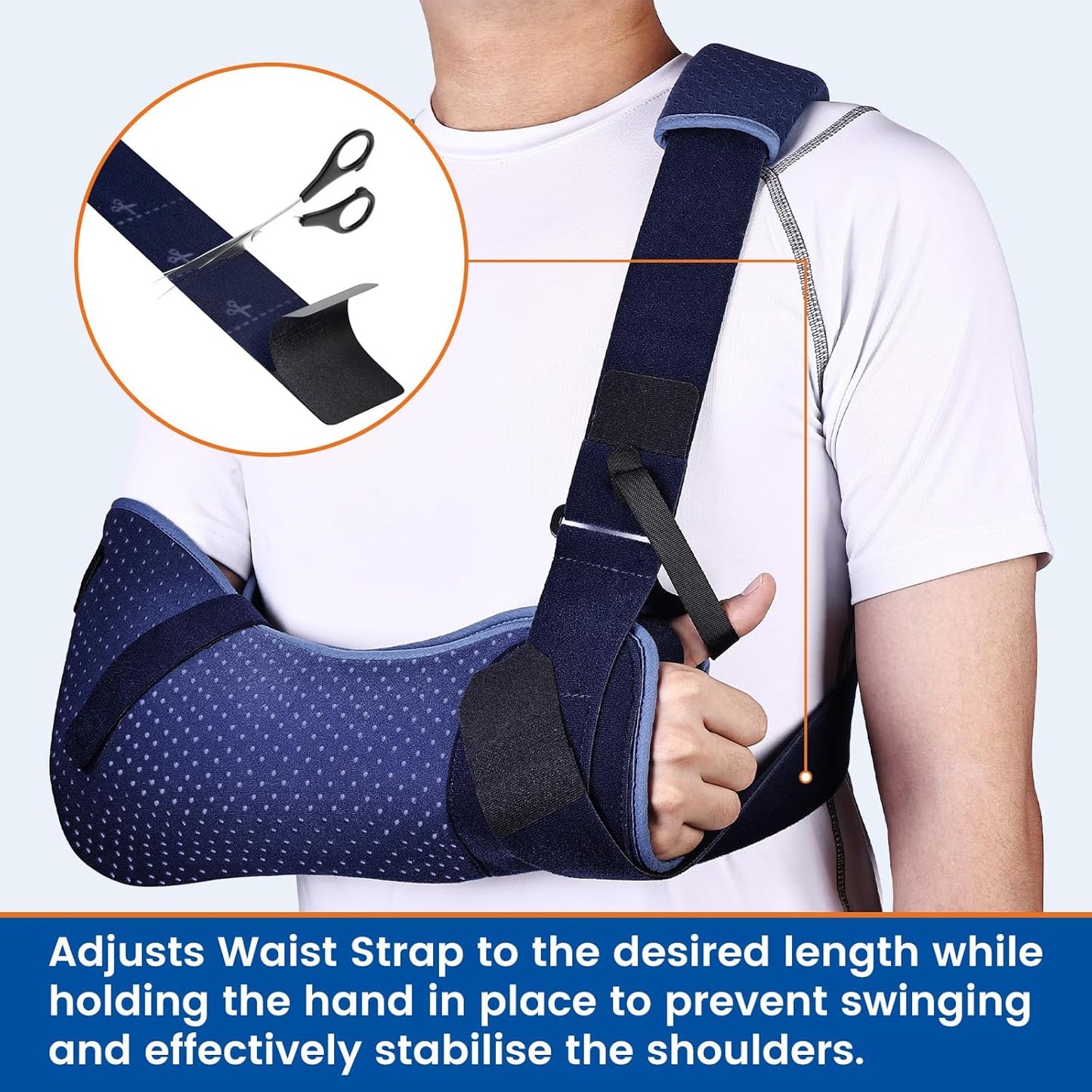 Adjustable Shoulder Sling: Secure, Comfortable Arm Immobilizer for Injury Recovery & Support