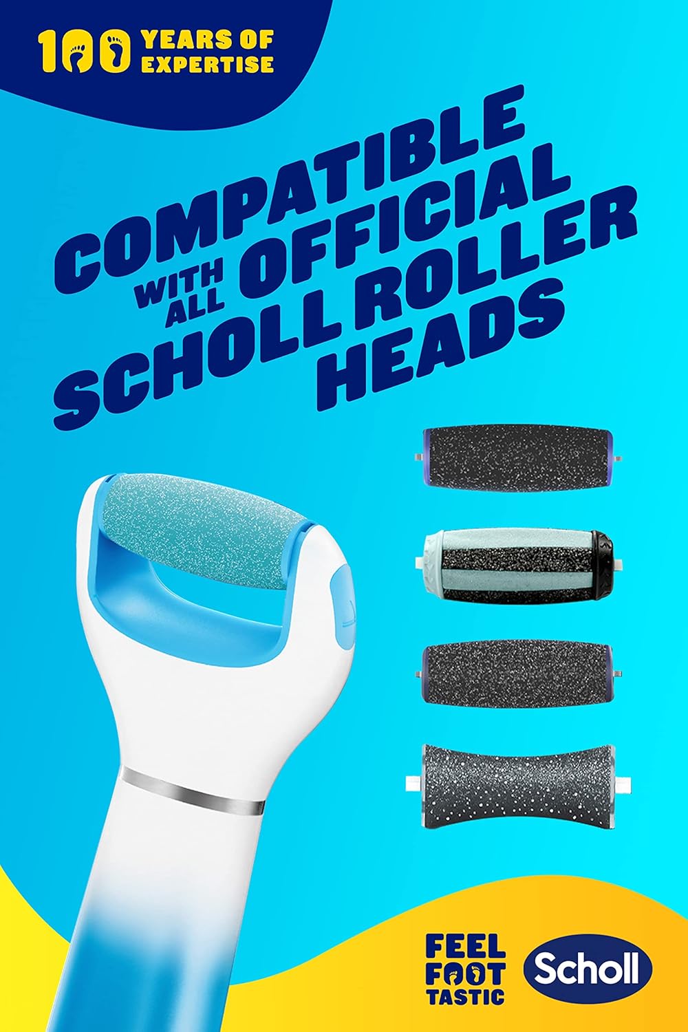 Scholl Velvet Smooth Electric Foot File with Cracked Heel Roller