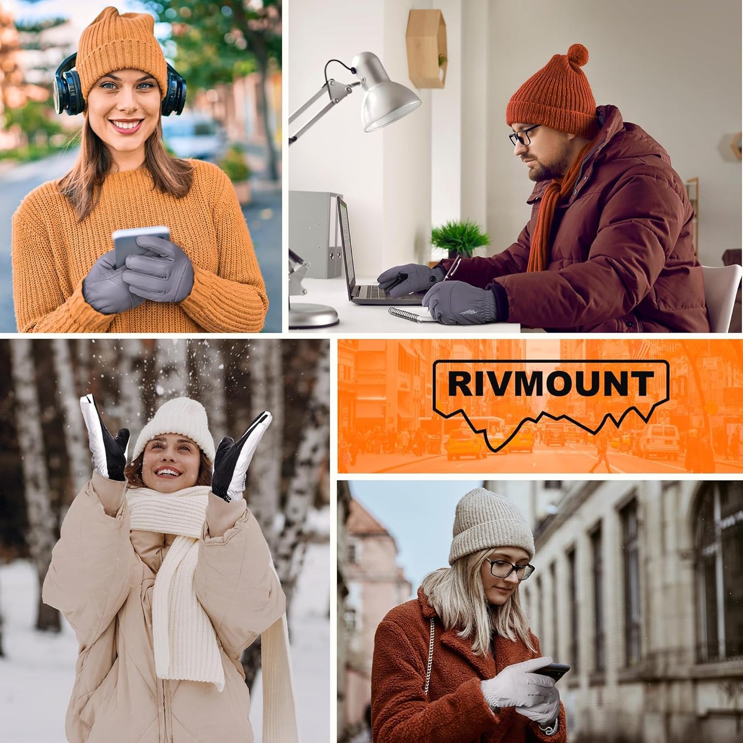 Rivmount Waterproof Winter Gloves – Touchscreen Warm Ski Cycling