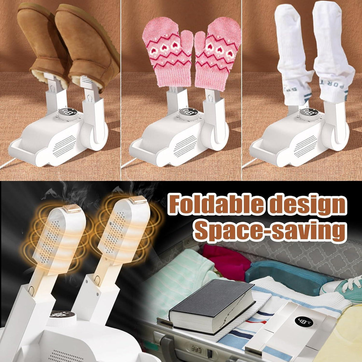 EPROICKS Portable Electric Shoe Dryer with Timer and Antibacterial Light - Gomix Brands Outlet