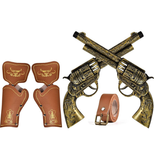 Kids Cowboy Costume Accessory Set with Hat, Bandana, Holsters