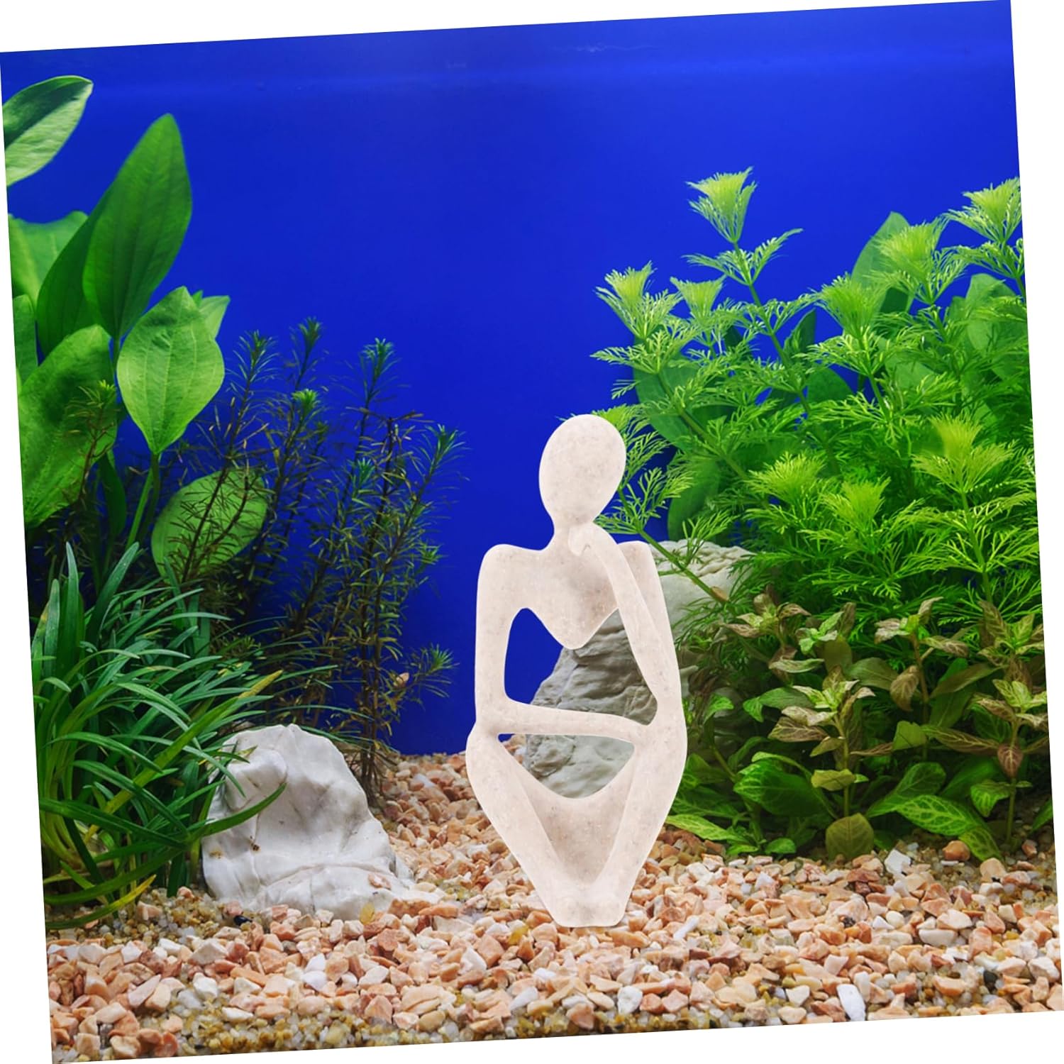 Alipis Resin Abstract Thinker Statue for Aquarium and Home Décor