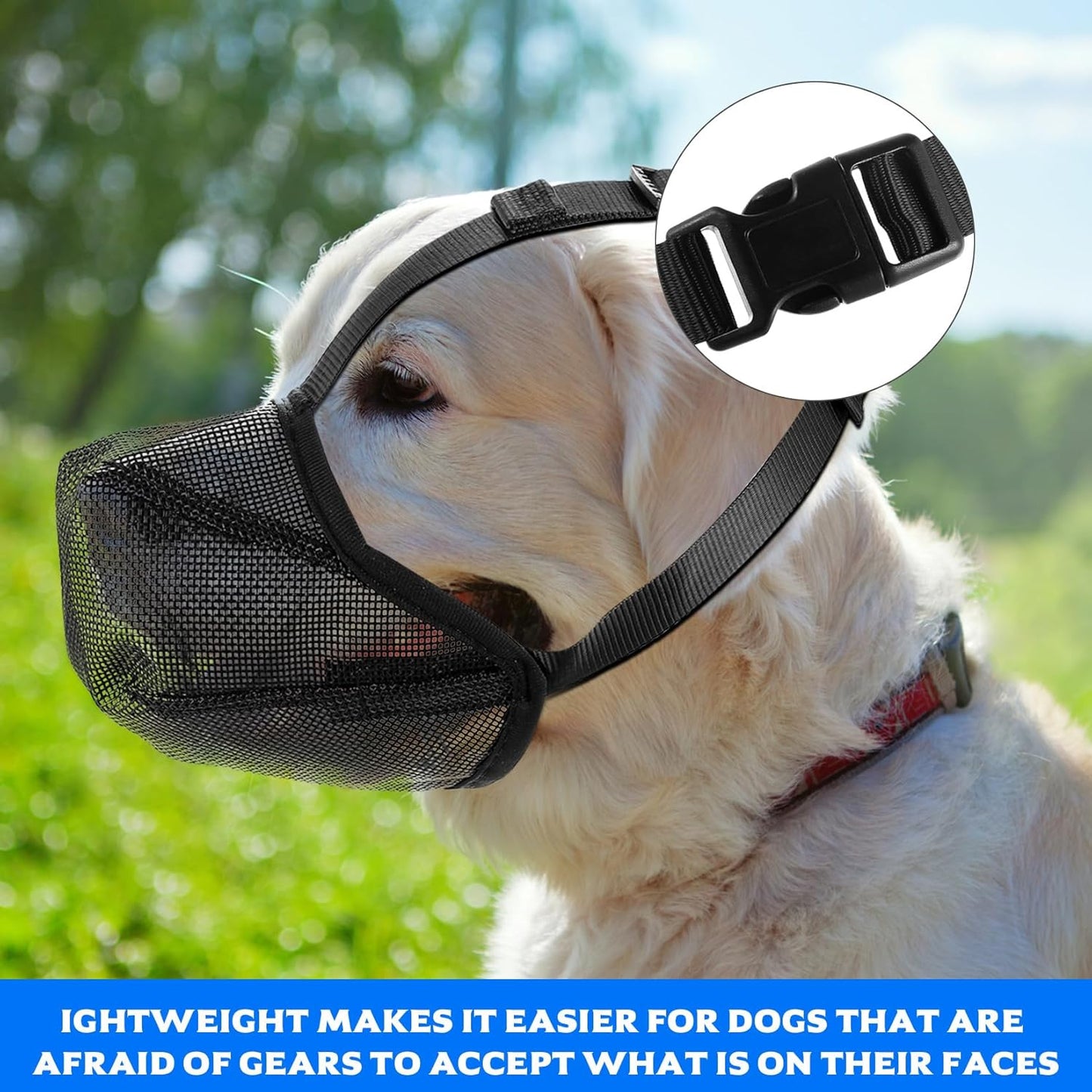 Adjustable Breathable Pet Mask Dog Muzzle for Small Medium Large Dogs Training