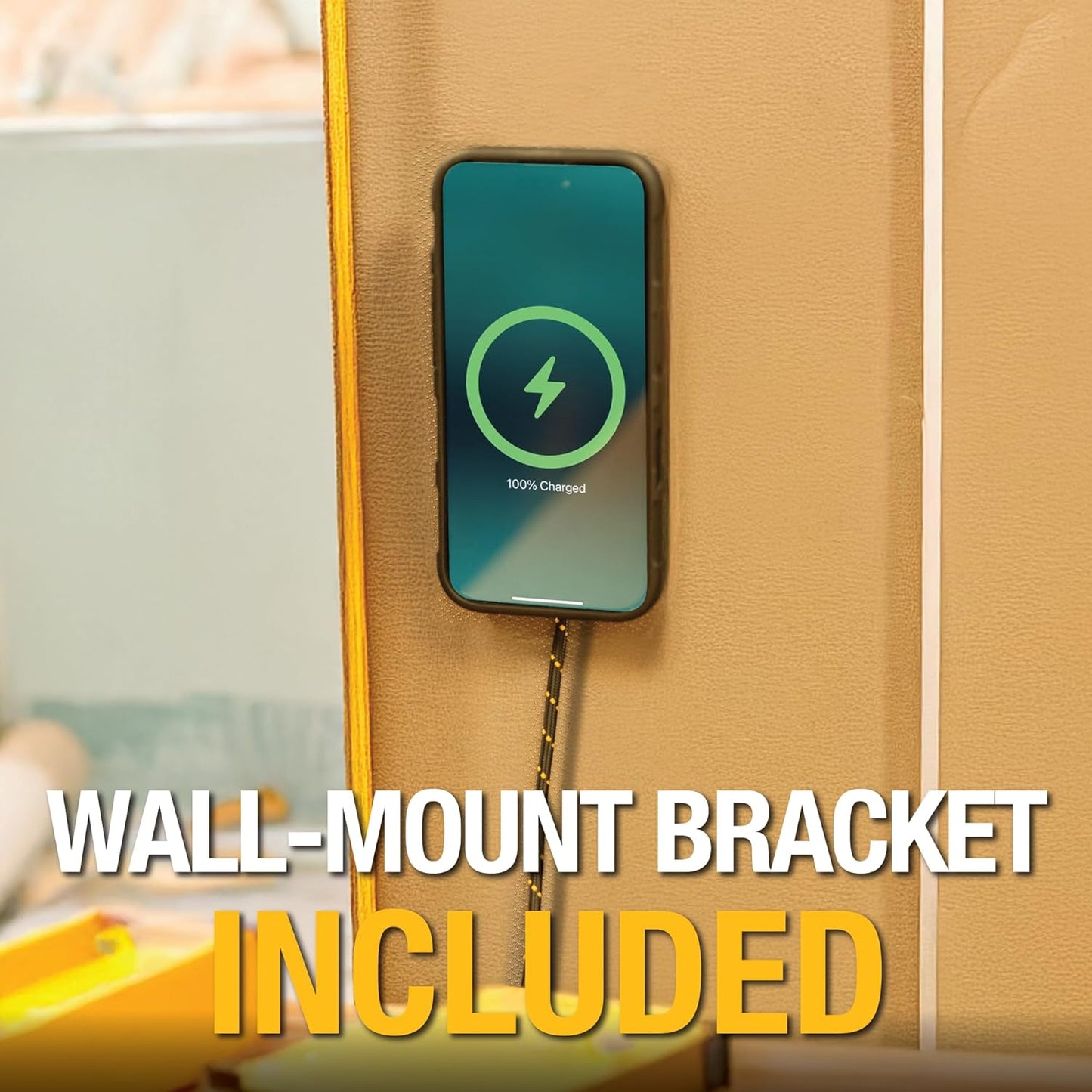 DEWALT Heavy-Duty 15W MagSafe Wireless Charger with Wall Mount