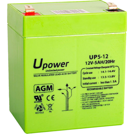 U-Power 12V 5Ah AGM Sealed Rechargeable Battery for UPS