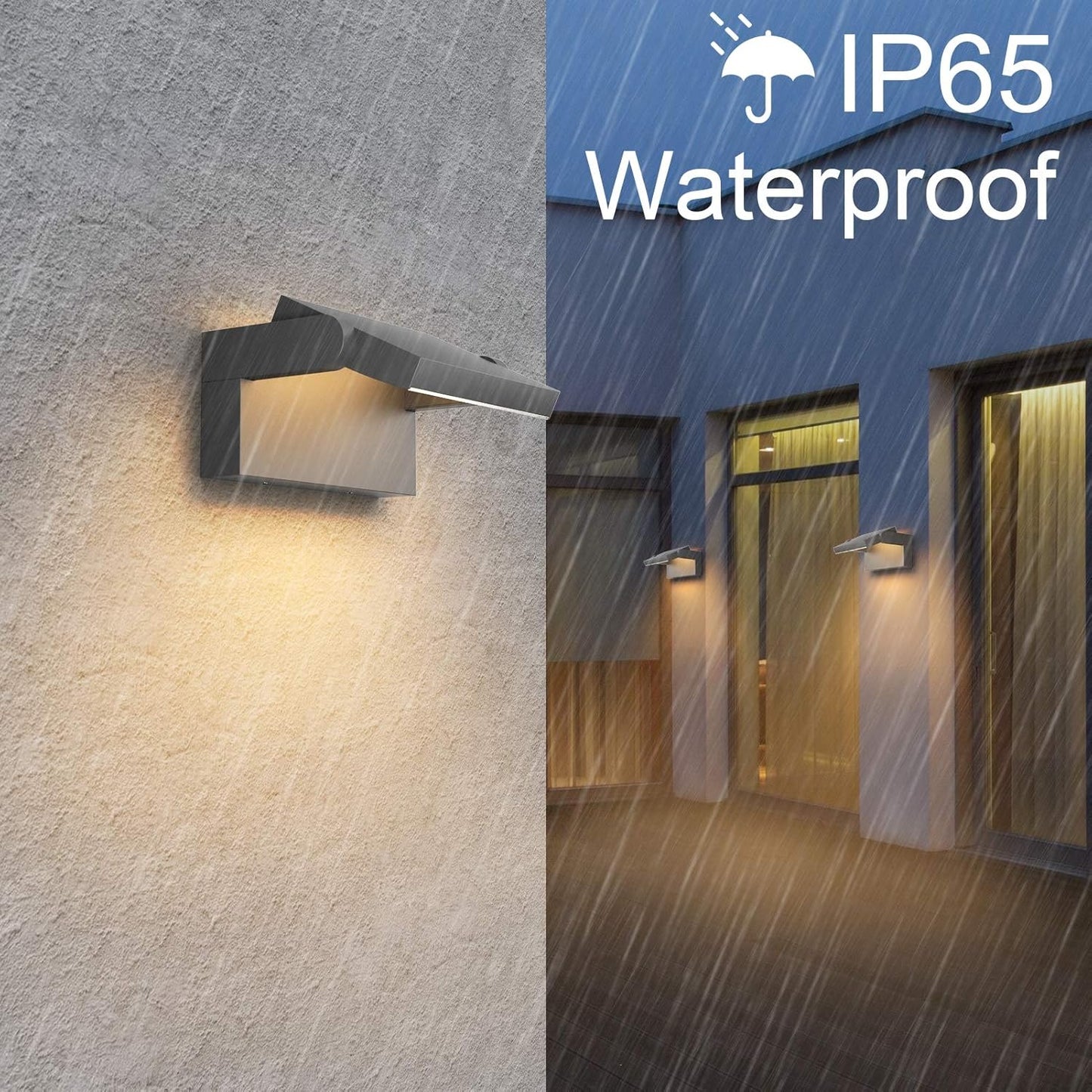 Klighten 24W LED Adjustable Waterproof Wall Light Dark Gray