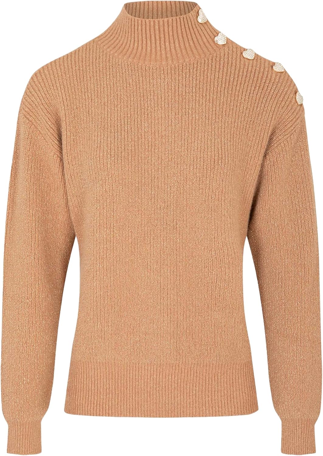 Morgan Women's Chunky Knit Jumper – Cozy Camel Color, Medium Fit
