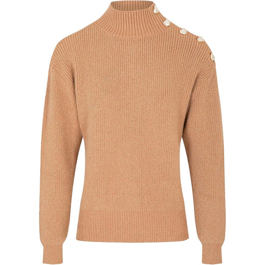 Morgan Women's Chunky Knit Jumper – Cozy Camel Color, Medium Fit