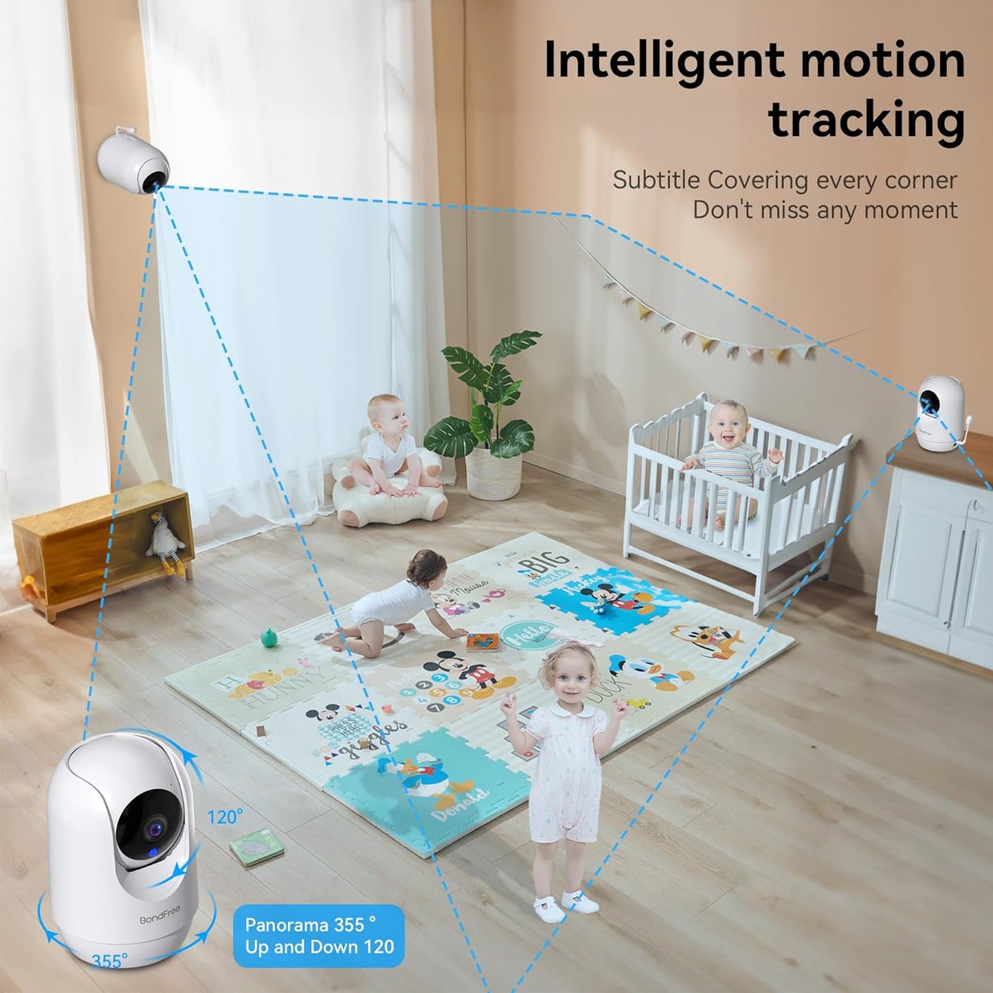 BondFree 2K HD Baby Monitor with Camera and Audio: Crystal Clear View
