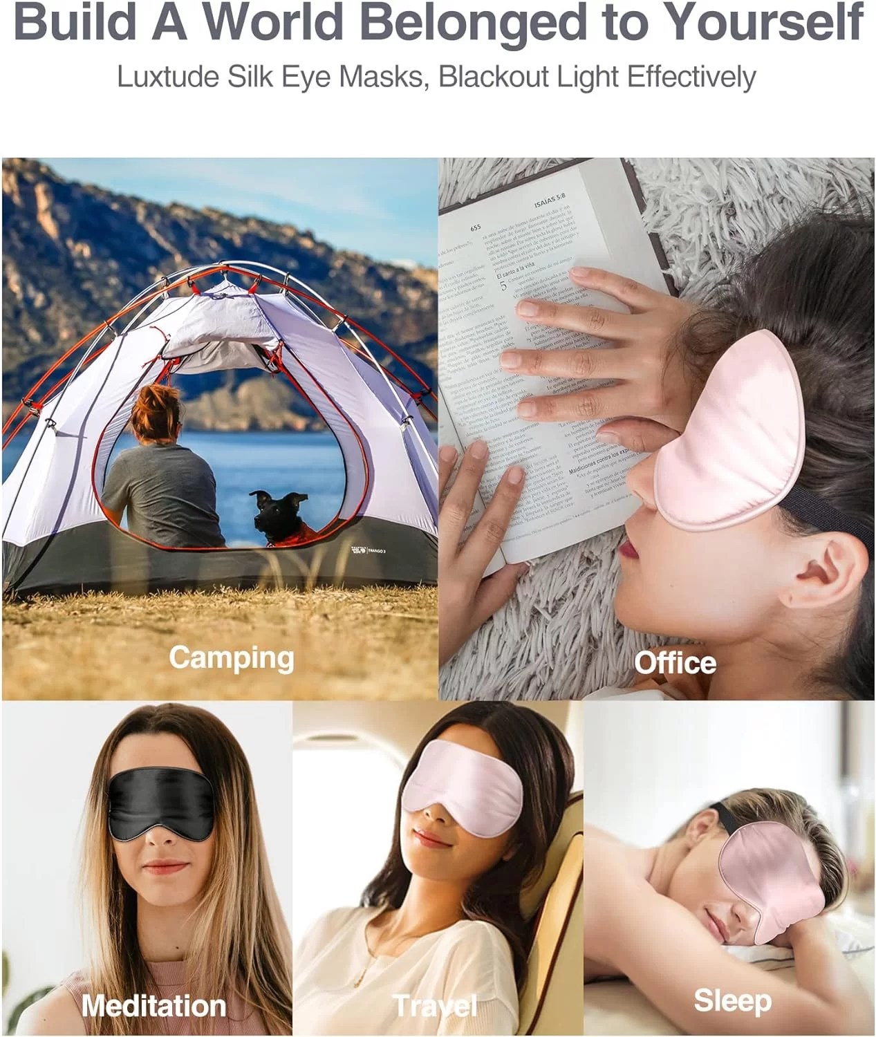 Luxury Silk Sleep Eye Mask for Travel and Sweet Dreams