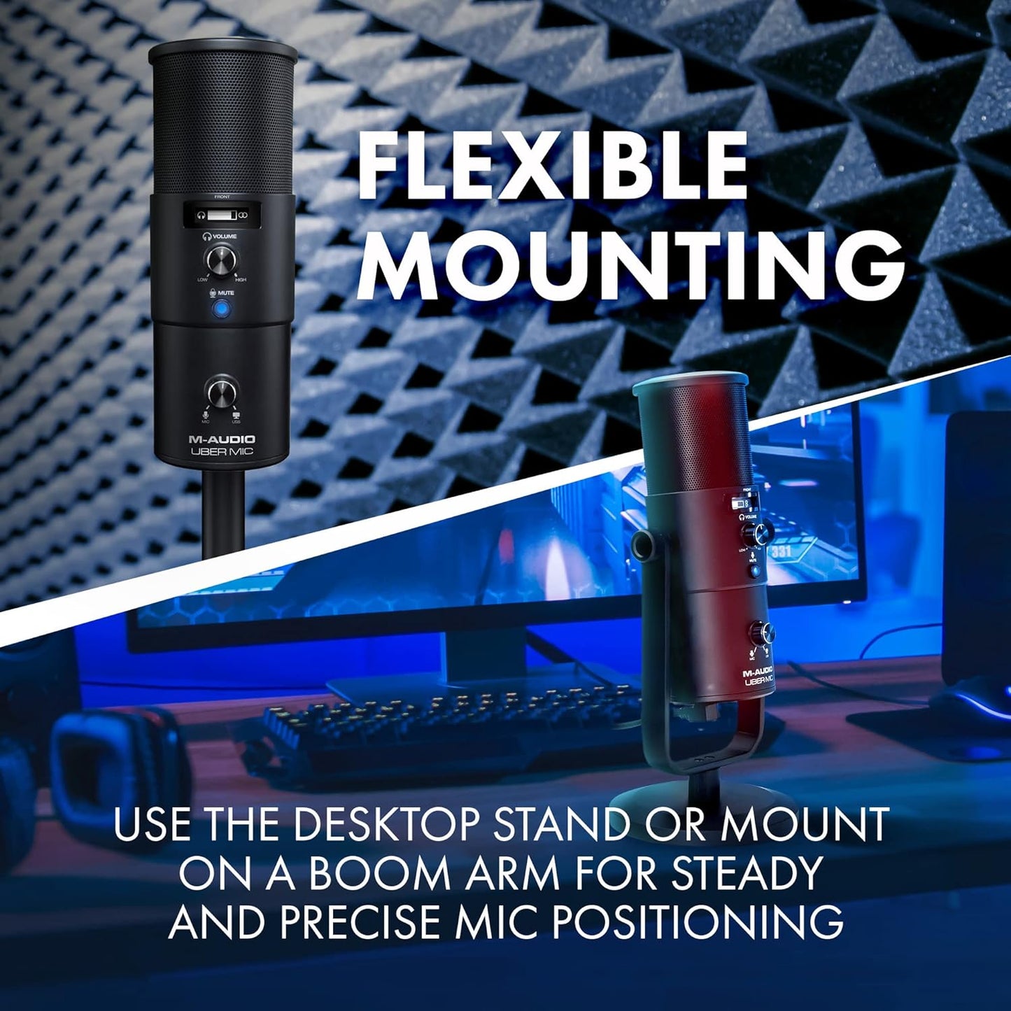 M‑Audio Uber Mic USB Condenser Microphone with Switchable Polar Patterns