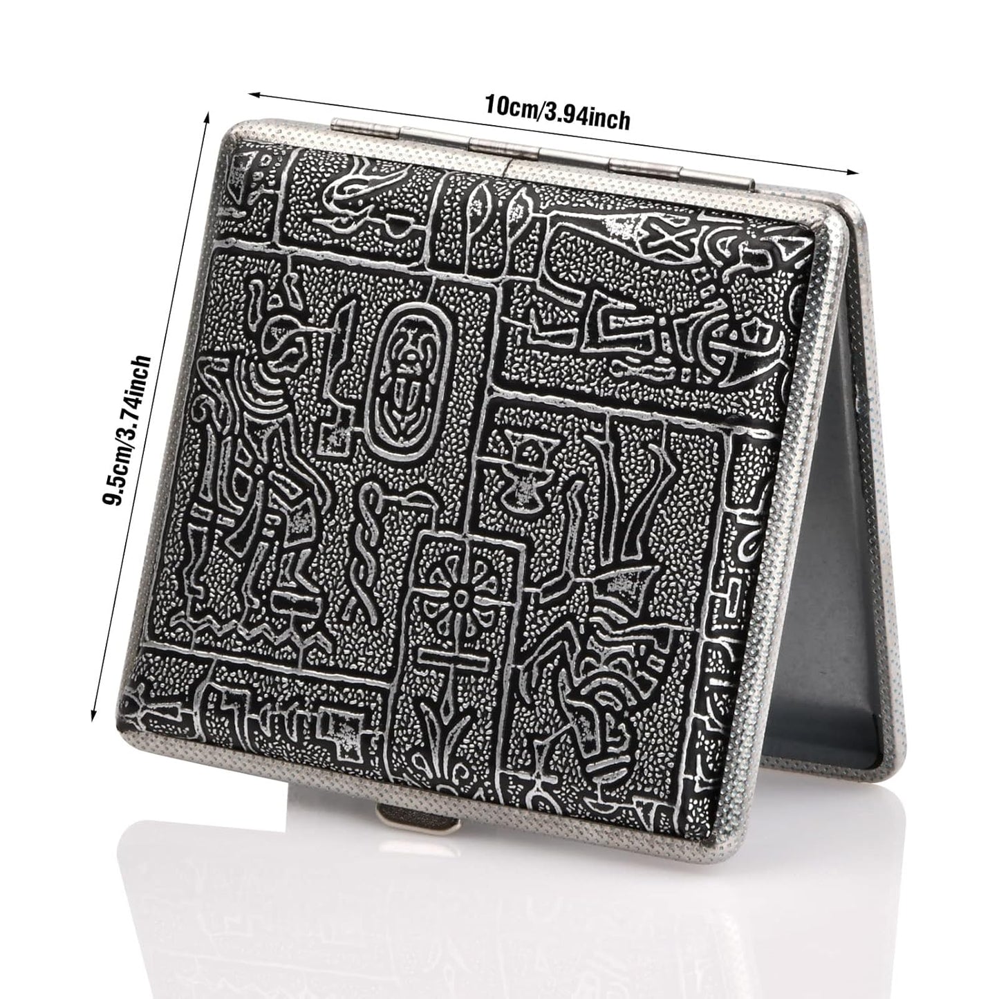 Nivofu Vintage Aluminum Cigarette Case Set, Gold and Silver