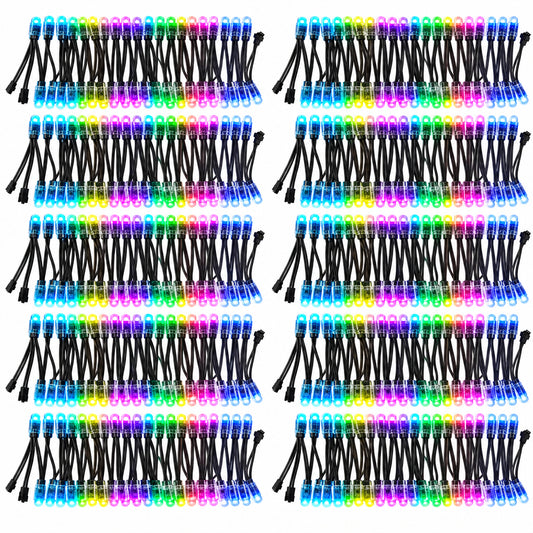 ALITOVE 12V WS2811 12mm Diffused RGB LED Pixel String 500pcs - Gomix Brands Outlet