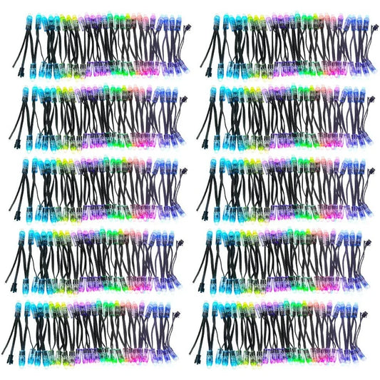 ALITOVE 12V WS2811 12mm Diffused RGB LED Pixel String 500pcs - Gomix Brands Outlet