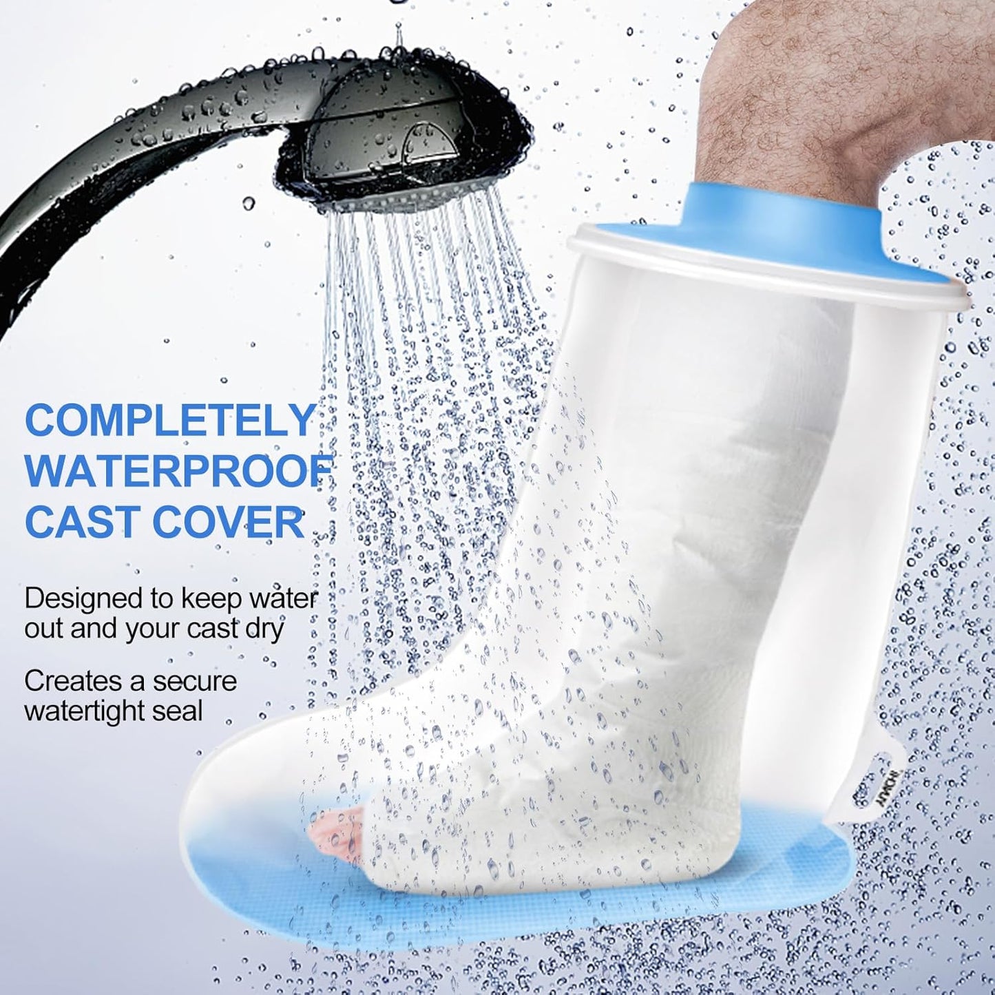 YUNCHI Waterproof Extra Wide Leg Cast Cover for Shower