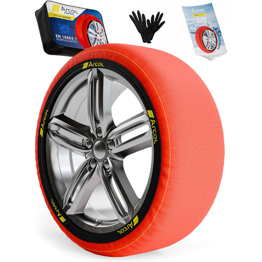 ARCOL Textile Snow Chains XL – EN 16662-1 Homologated Snow Sock