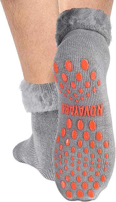 Cozy Non‑Slip Thermal Wool Socks – 3‑Pair Pack for Men & Women