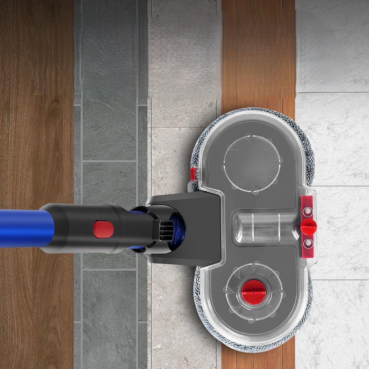 Mop Attachment Vacuum Cleaner with Removable Water Tank and 6 Washable Mops