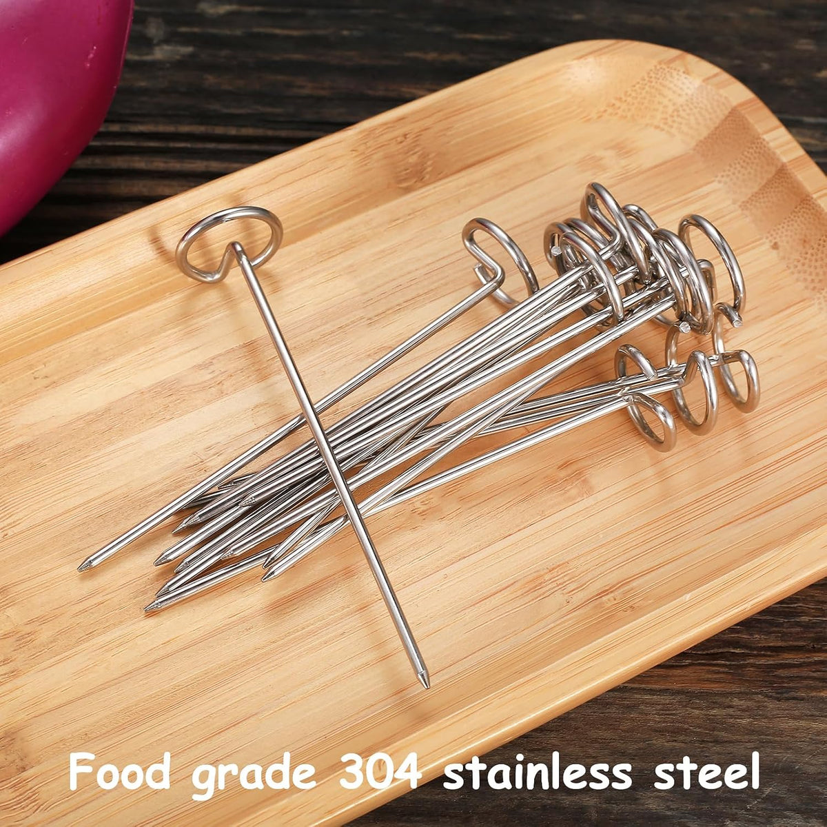 MeiHongJiaYe 15 Pack Stainless Steel Barbecue Skewers
