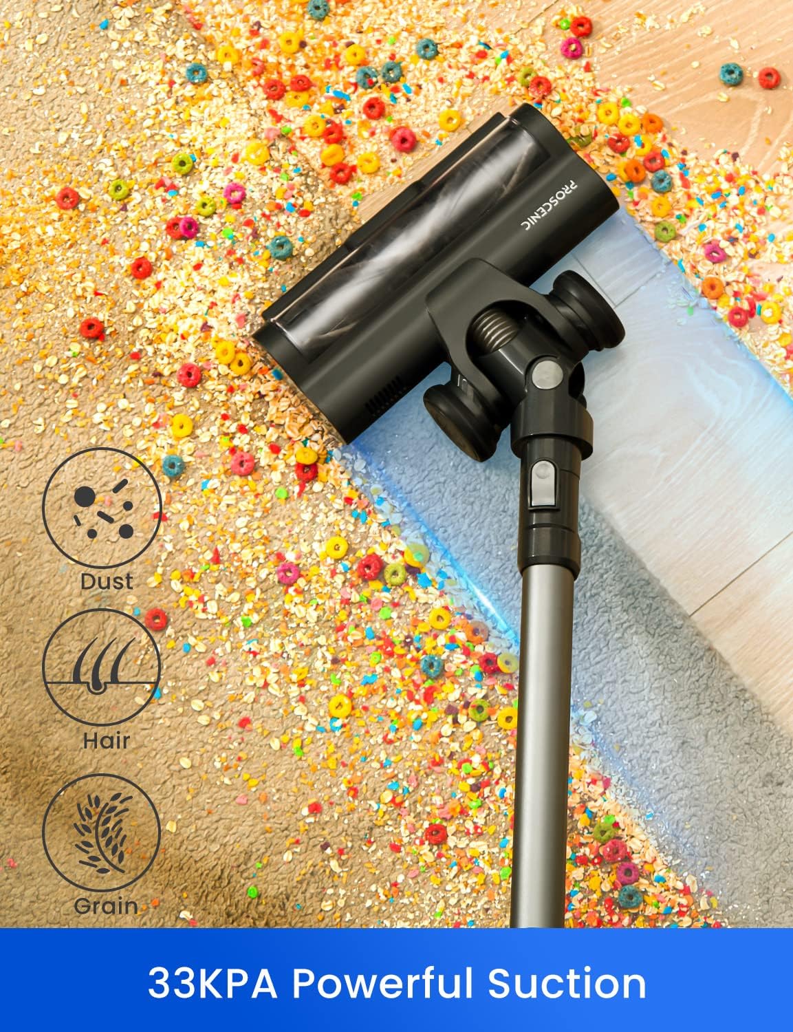 Proscenic P12 Cordless Vacuum Cleaner 33 KPa Suction
