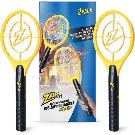 Zap It 3,500‑Volt Battery Bug Zapper Racket with AA Batteries