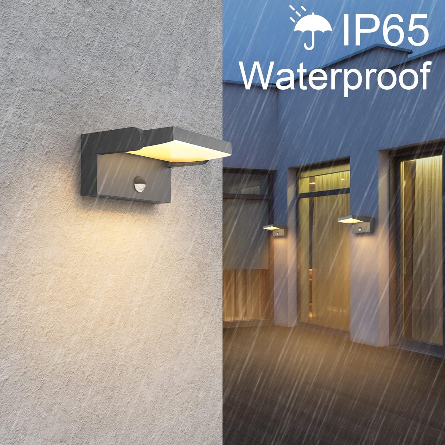 Klighten 24W Swiveling LED Wall Light with Motion Sensor