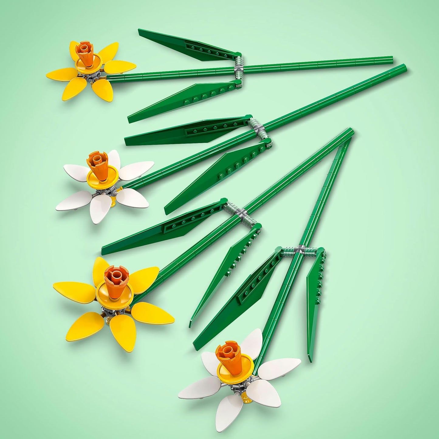 LEGO Daffodil Flower Building Set – Bright Yellow & White Blooms