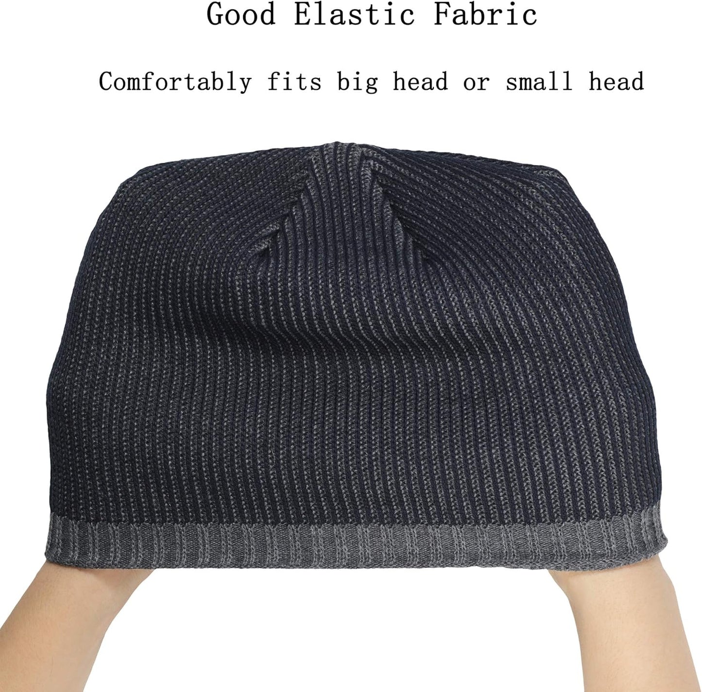 ZLYC Men's Fashion Knit Beanie: Warm, Thick, Fleece-Lined Winter Skull Cap