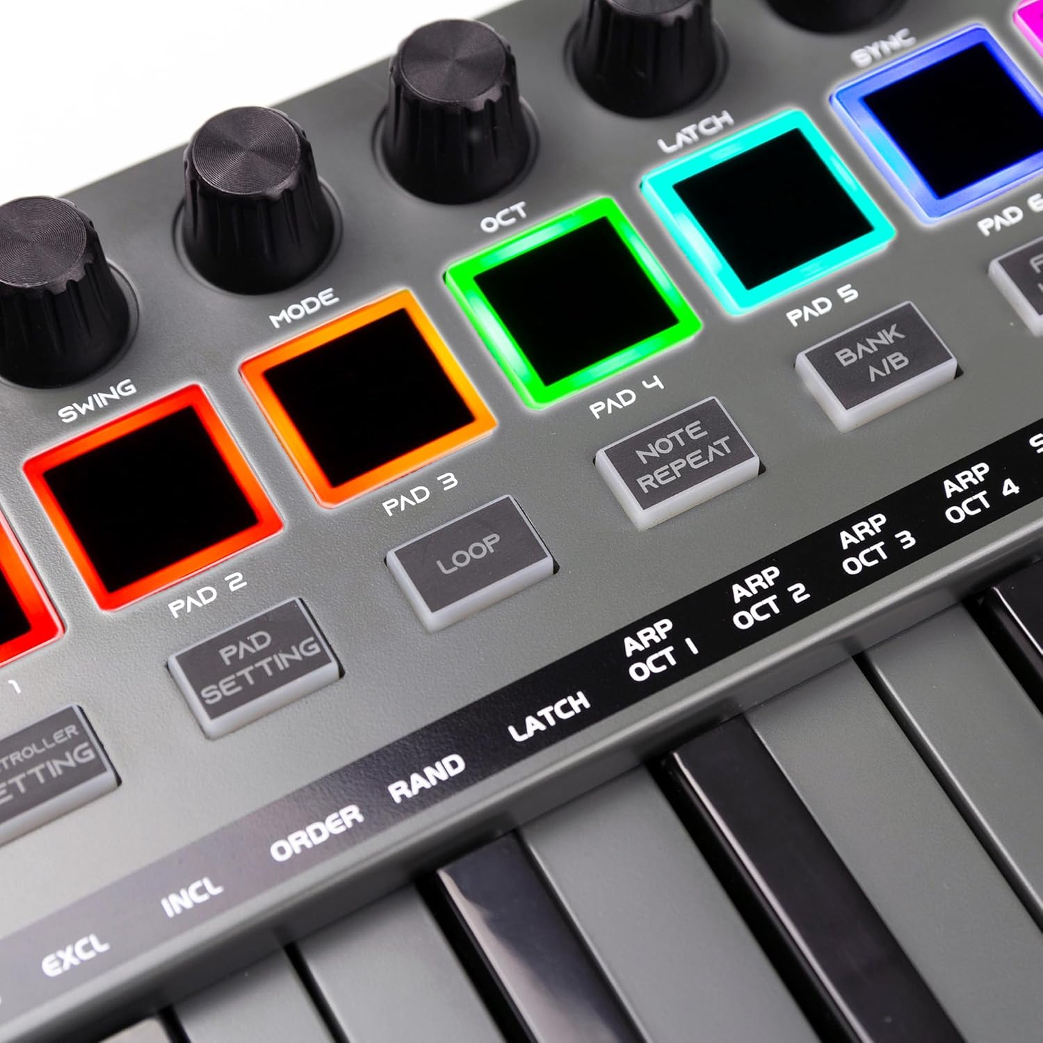 RockJam 25-Key Bluetooth MIDI Keyboard with Touchpads & Joystick