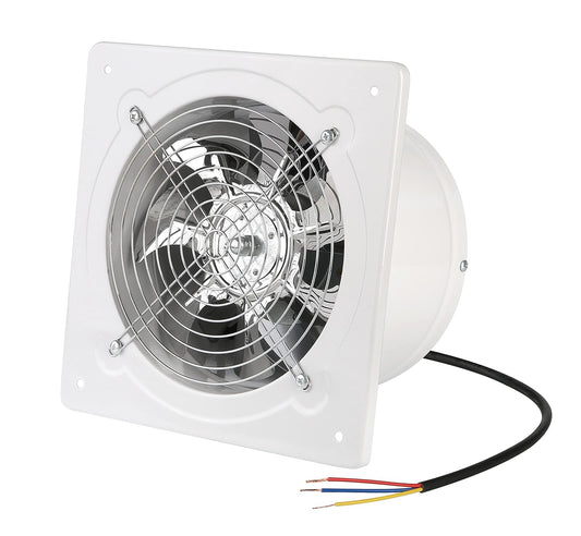 Nalle 8-Inch Exhaust Fan 500 CFM White Wall-Mount Ventilator