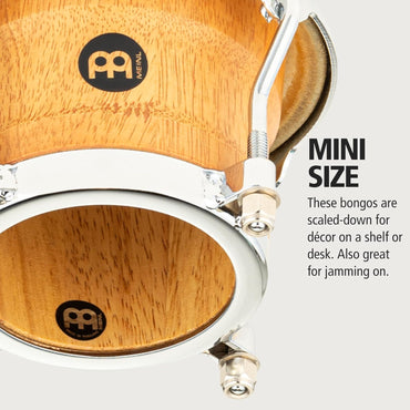 Meinl Mini Wood Bongos with Free Ride, 3.5" & 4.25"