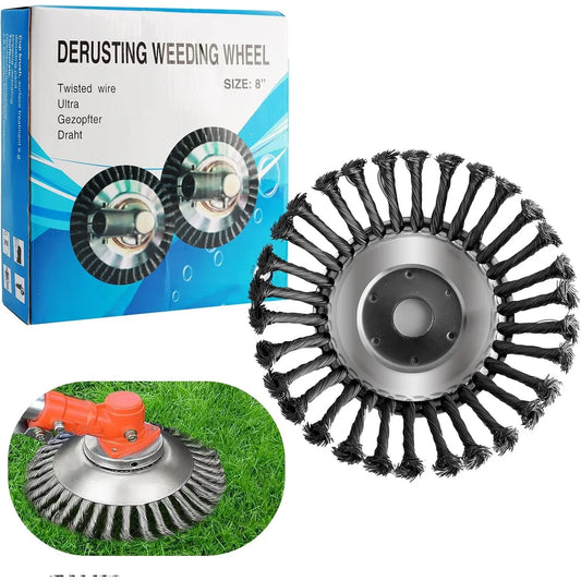 VINEST Heavy-Duty Steel Wire Weed Brush for Trimmer 8" 25.4mm (1 pc) - Gomix Brands Outlet
