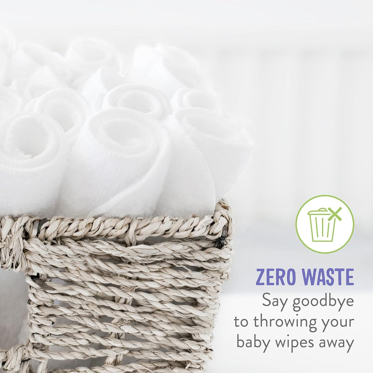 Bambino Mio Reusable Baby Wipes – Eco‑Friendly, Washable, Pack of 10