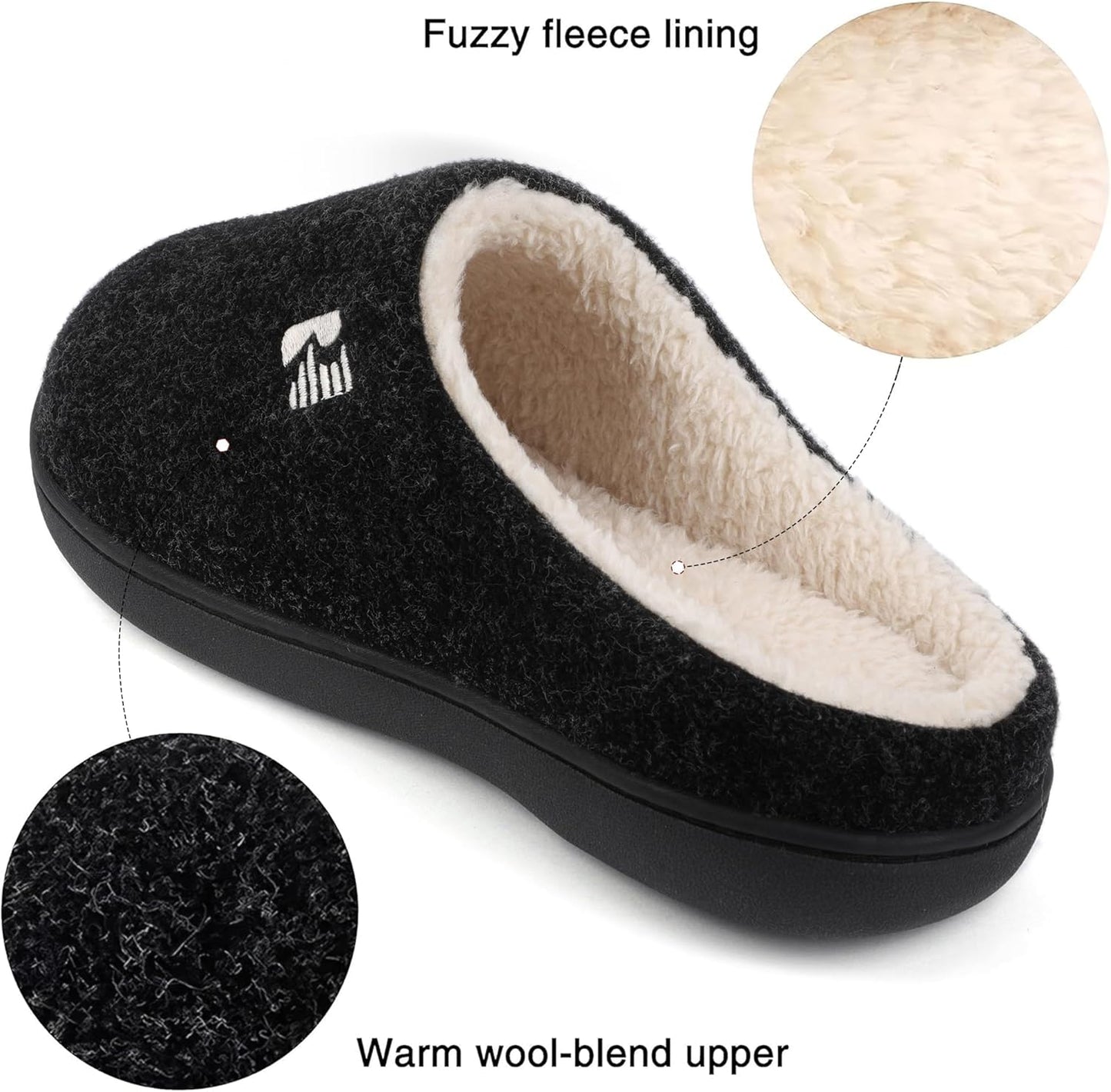 RockDove Men's Two-Tone Sherpa Slipper Set Size 10.5