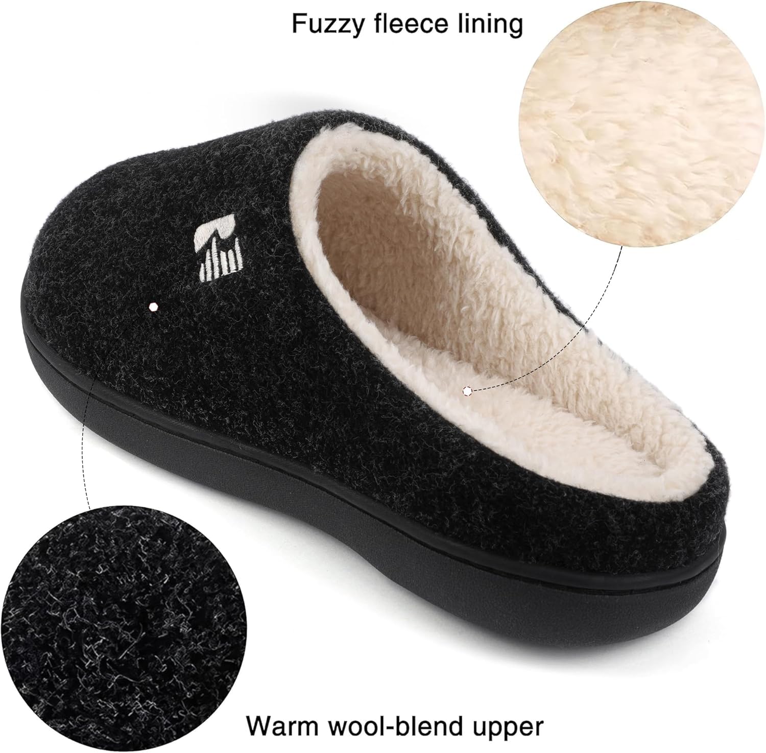 RockDove Men's Two-Tone Sherpa Slipper Set Size 10.5