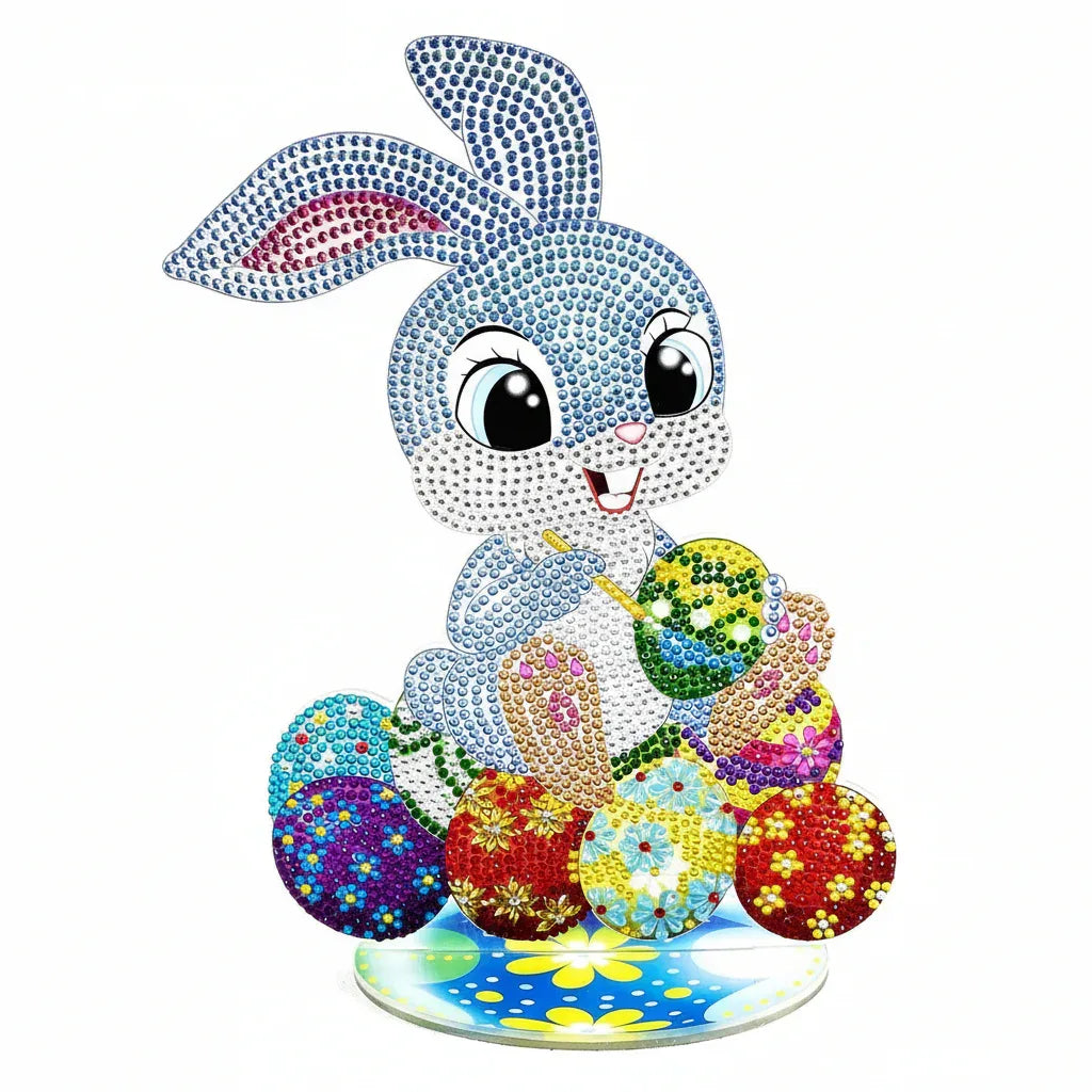 Easter Rabbit 5D Diamond Painting Kit - DIY Rhinestone Ornament - Gomix Brands Outlet